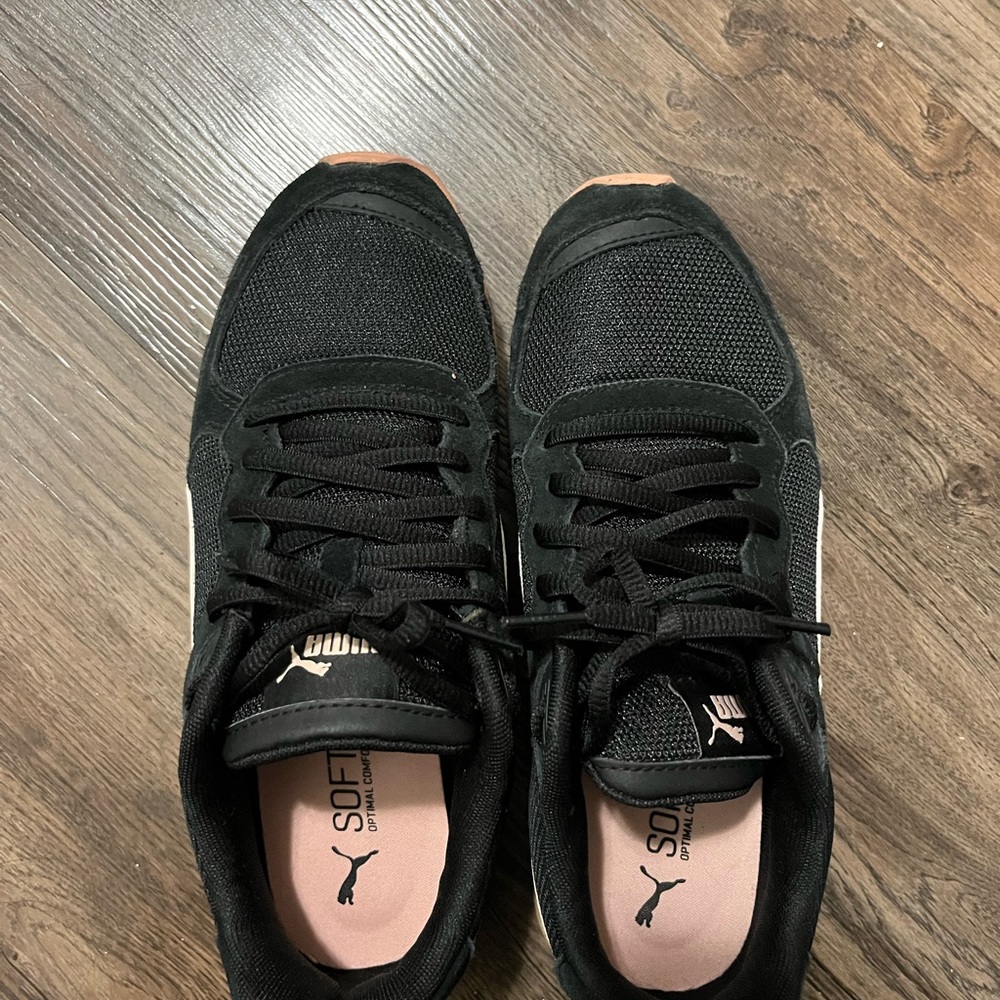 Puma Black and Pink Athletic Shoes